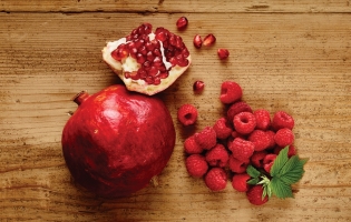 Pomegranate + Raspberries