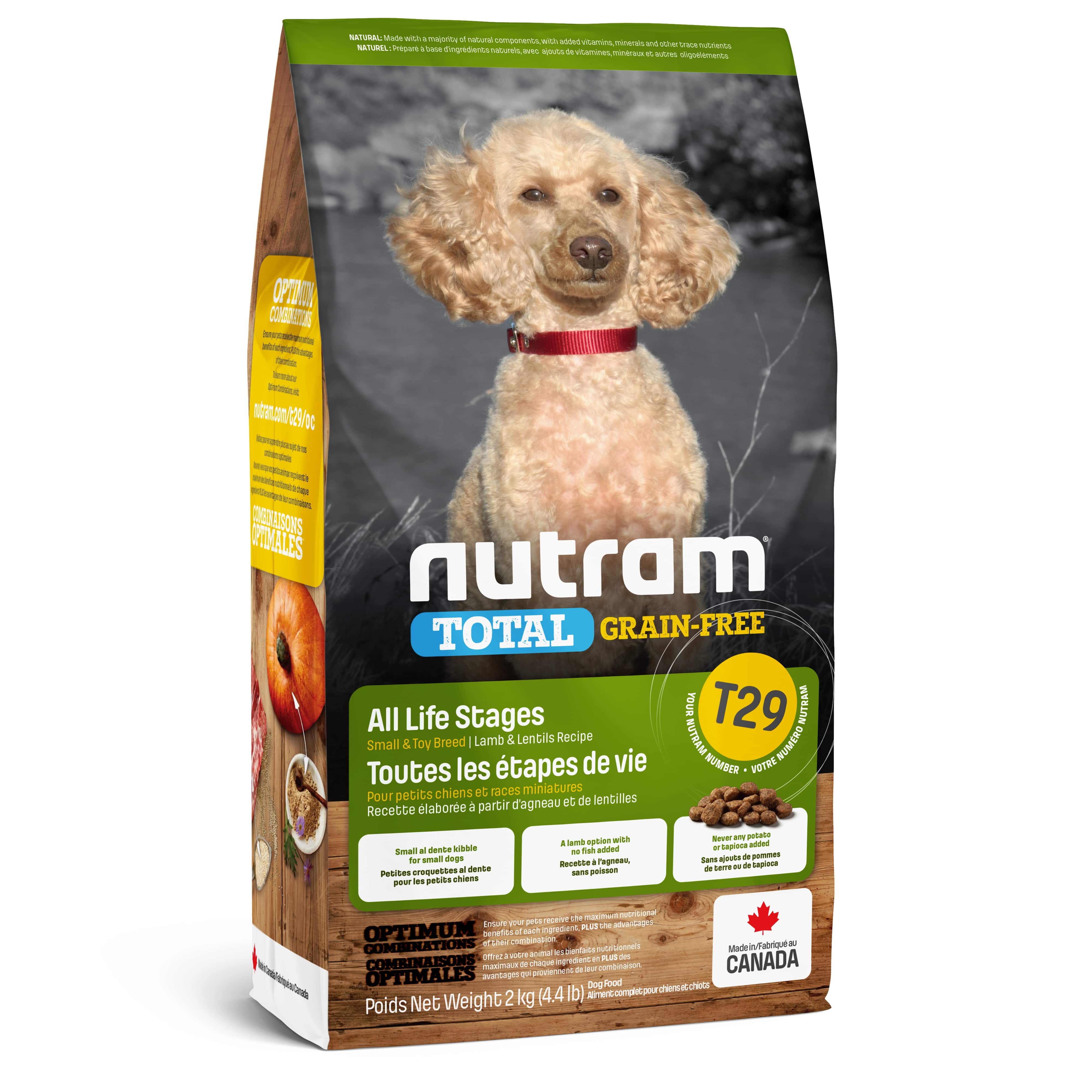 T29 Nutram Total Grain-Free® Lamb and Lentils Recipe Small Breed Dog Food