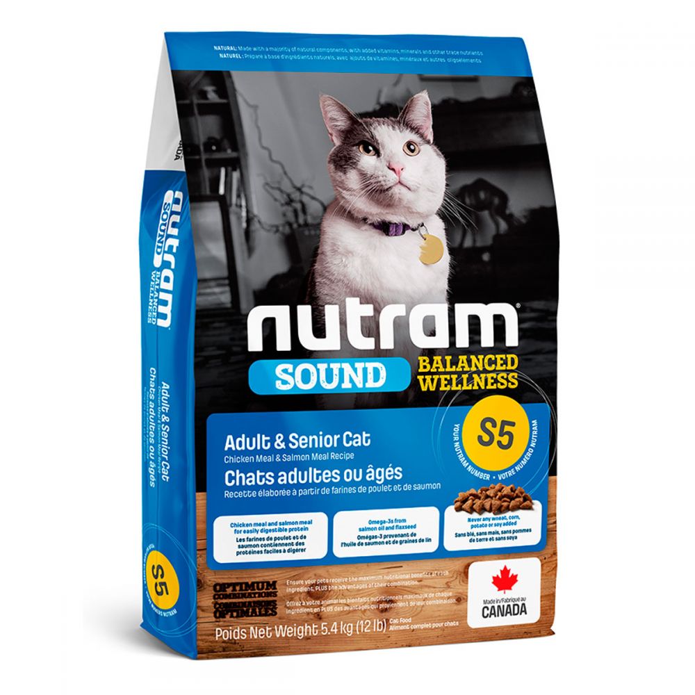 S5 Nutram Sound Balanced Wellness® Natural Adult & Senior Cat Food