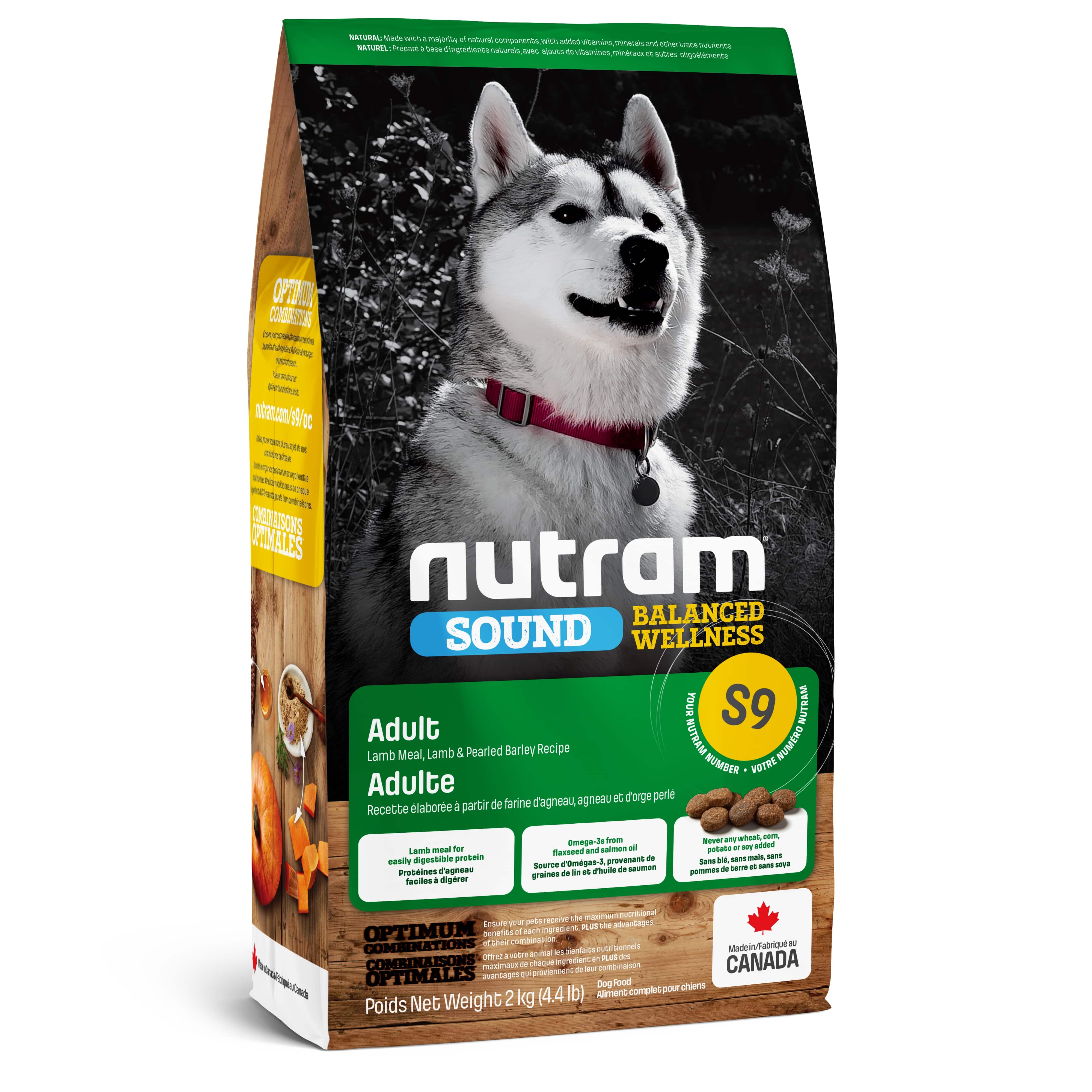 S9 Nutram Sound Balanced Wellness® Natural Lamb & Pearled Barley Recipe Adult Dog